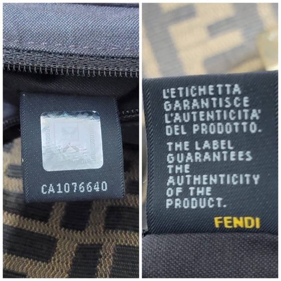 Authentic Fendi Baguette Mia Zucca Shoulder Handbag Brown - Picture 7 of 16